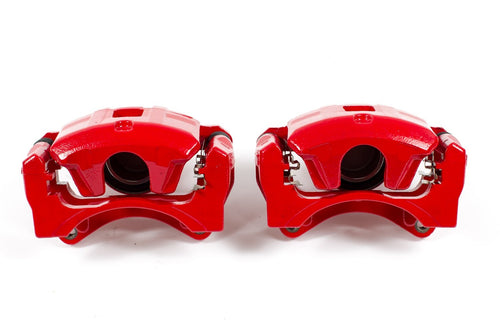 Power Stop S5032B Front Pair of High-Temp Red Powder Coated Calipers
