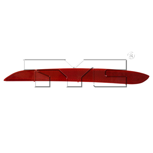 Right TYC Reflector Assembly Compatible with 2015-2017 Hyundai Santa Fe