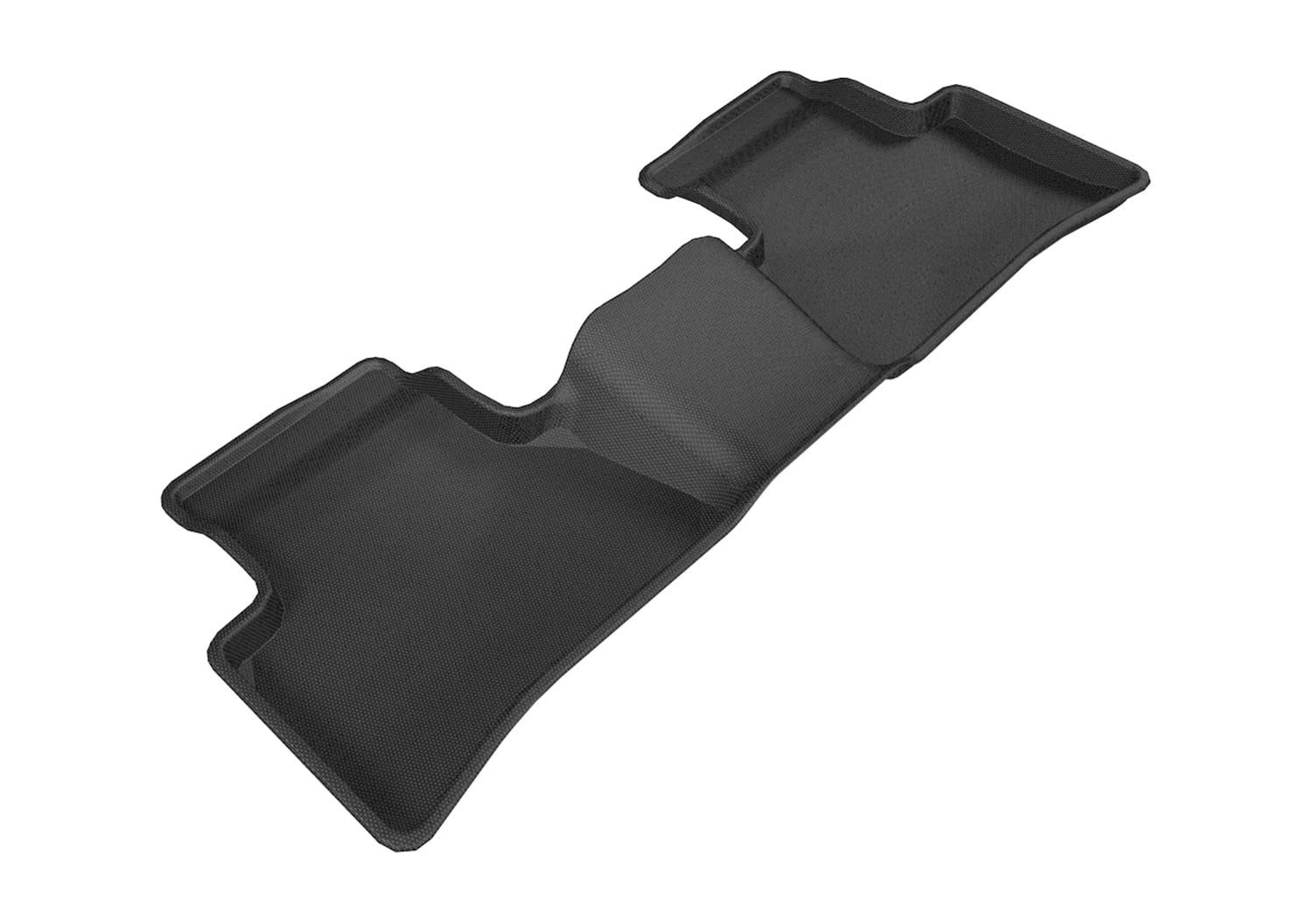 3D MAXpider Custom Fit Second Row All-Weather Floor Mat for Select Toyota C-HR Models - Kagu Rubber (Black)