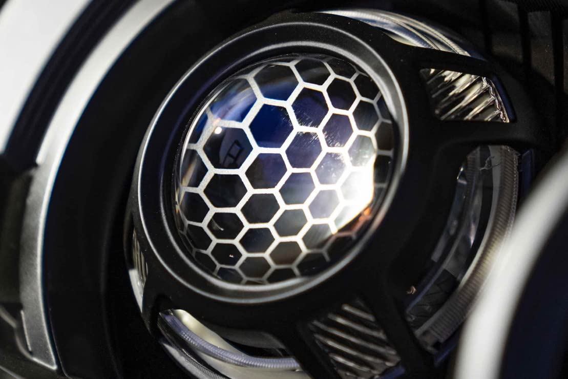 Morimoto Switchback LED Projector Shroud, Universal Chrome Shroud with Integrated “Porsche Style” LEDs, Amber / White Daytime Running Lights for Custom Retrofits. (1x S263)