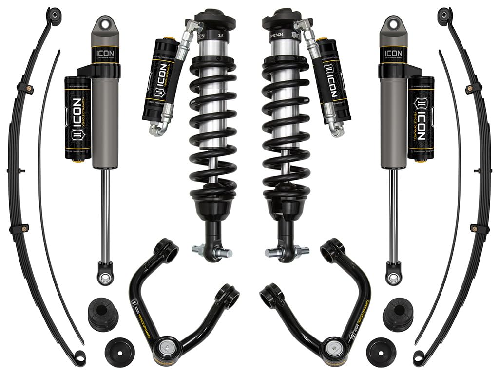 0-3.5" Lift ICON 19-21 Ford Ranger, Stage 7 Susp System, Tubular UCA Al Knuckle