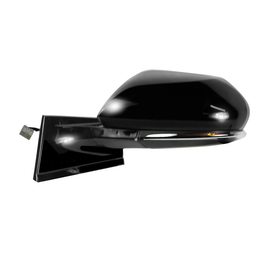 Mirror Driver Side for Toyota Prius Hatchback, Black w/PTM Cover, Foldaway, Does not Apply to Prius C Hatchback, Heated Power