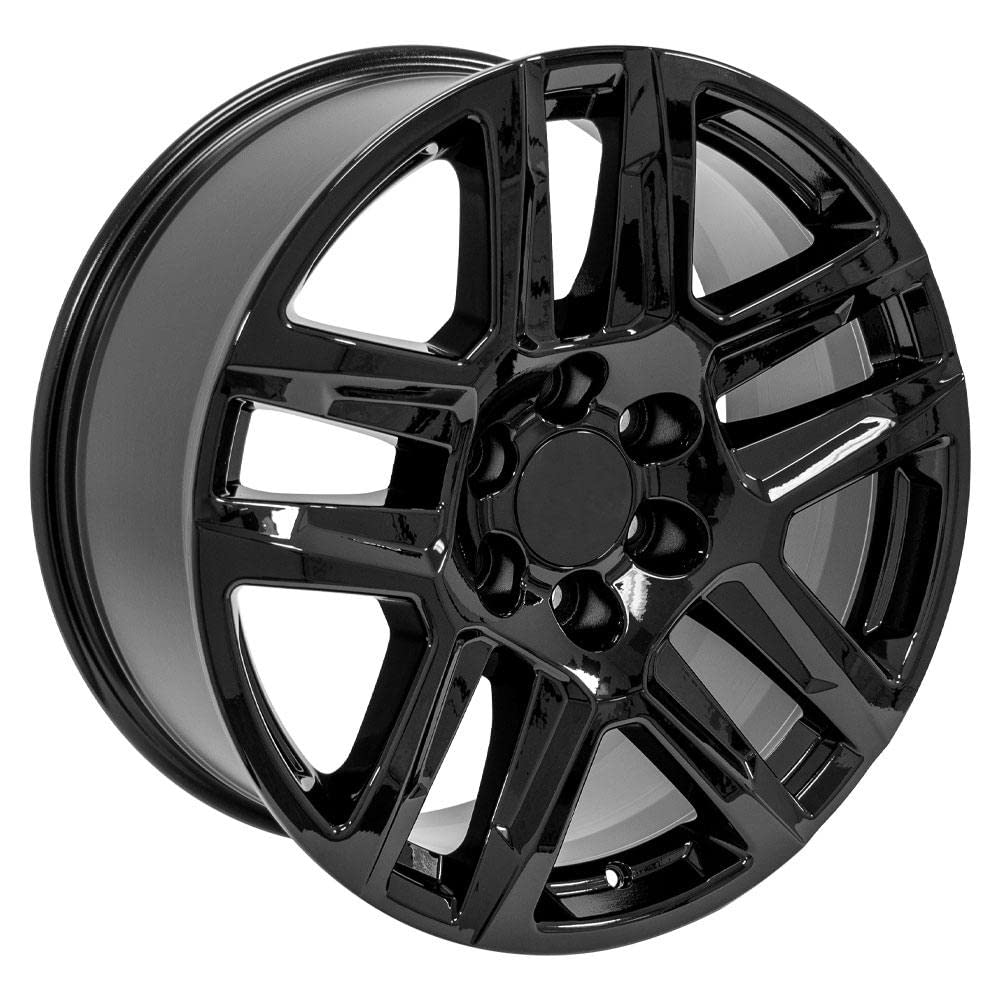 CV63 OE Wheels 20 Inch Rim Fits Silverado 1500 Z71 Style 6x139.7 20x9 Gloss Black - Hollander 5913 (1)