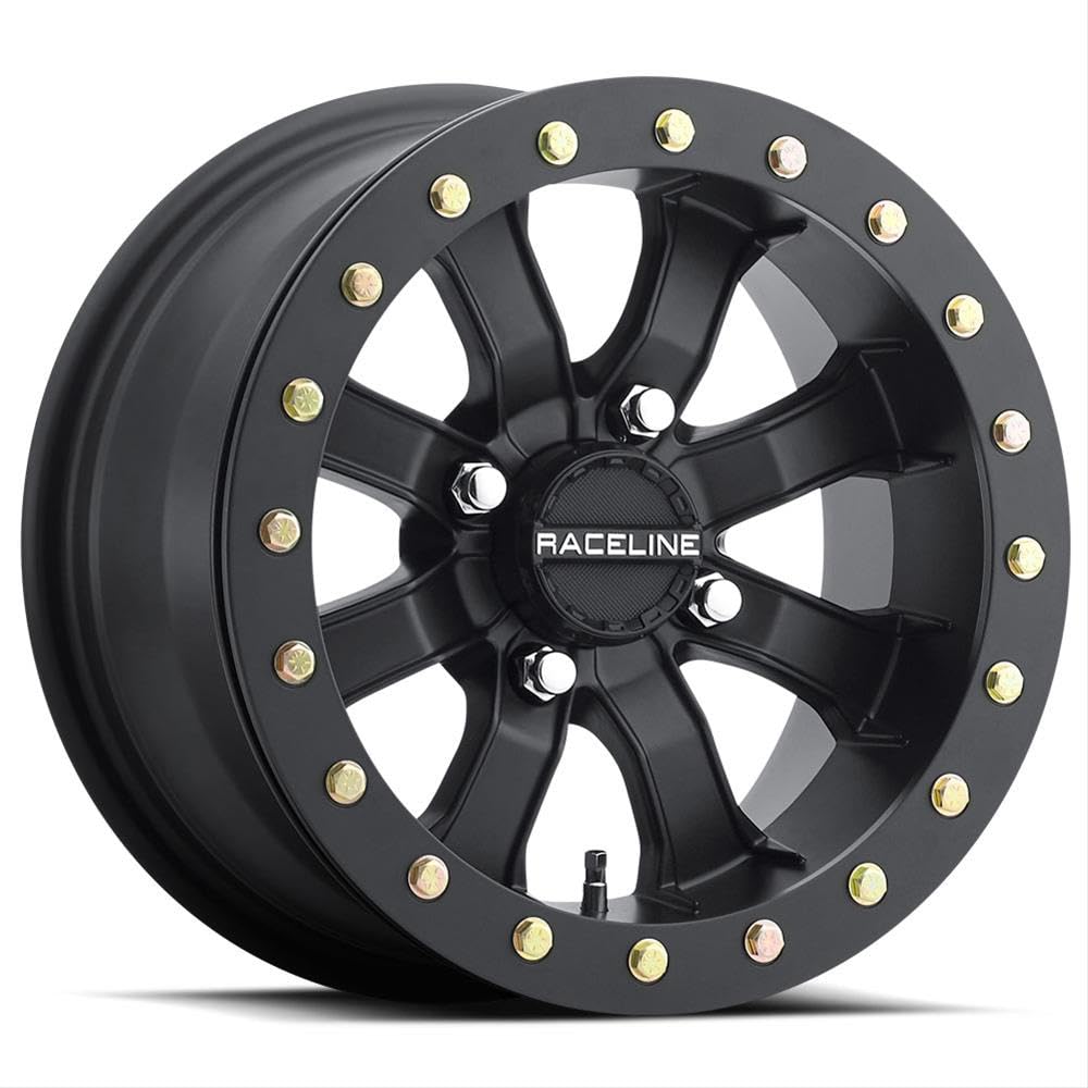 Raceline Blackout Mamba Beadlock Wheel (Front/Rear / 14X8 / 4/156 4+4) Compatible With 14-19 POLARIS RANRZR1000XE