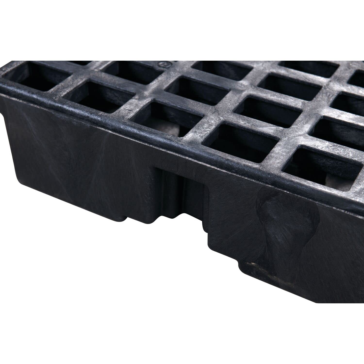 2 Eagle Drum Spill Platform with Forklift Pockets, 26.25"x51"x6.5", 30 Gallon Sump, 5,000 lbs. Load Capacity Containment Tray, Made in USA, Black, 1632B