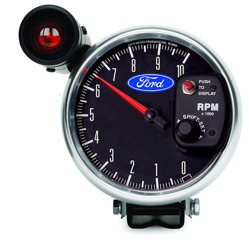 AUTO METER Tachometer, Gauge, 5", 10K RPM, Pedestal W/ Ext. Shift-Lite, Ford (880827)