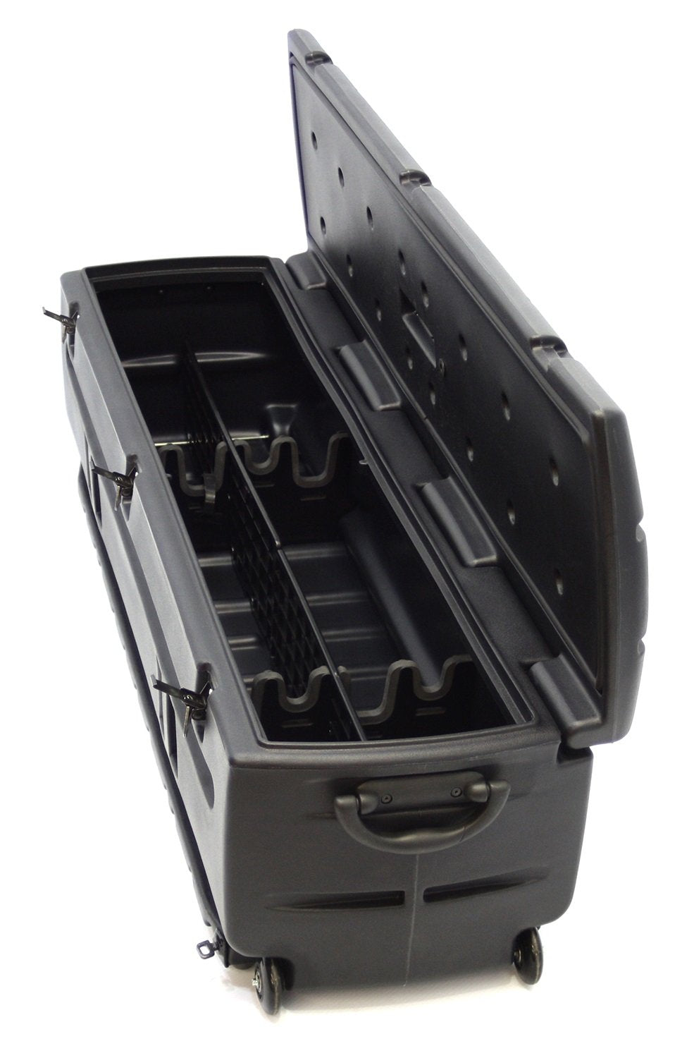 Black DU-HA Tote, Truck Storage Box | Heavy-Duty, Portable Rolling Tool Box or Gun Case for SUV's, Vans, Pickup Trucks, and More | 53 in x 15 in x 15 in | Includes Dividers | No Slide Bracket | 70103