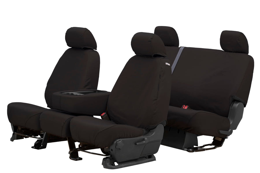 Covercraft Custom-Fit SS2360PCCH Front Bucket SeatSaver Seat Covers - Polycotton Fabric, Charcoal Black