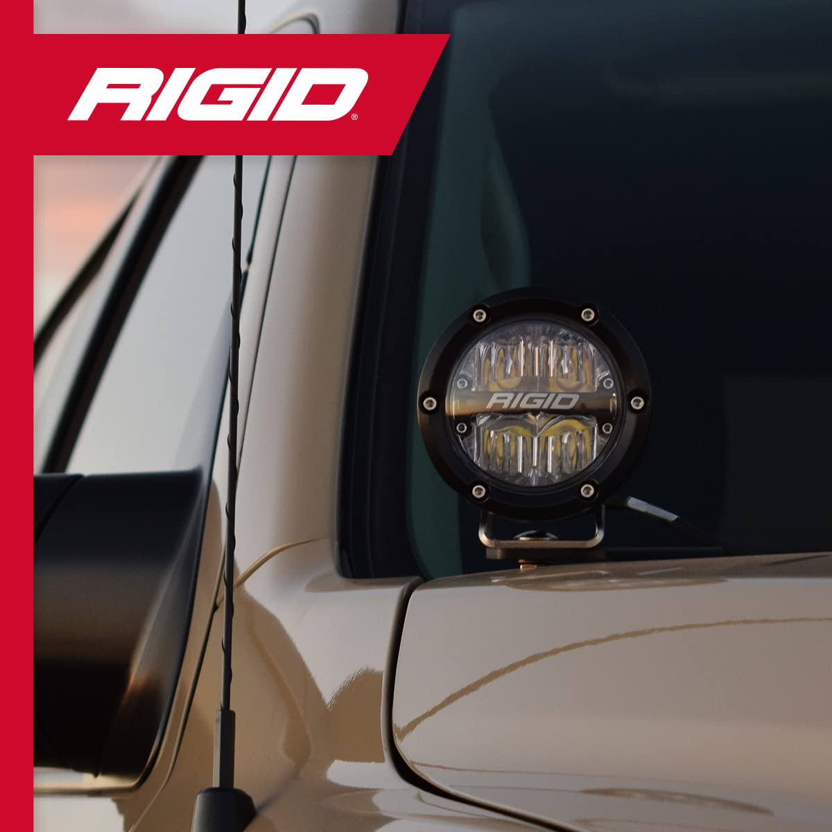 A-Pillar Light Kit RIGID INDUSTRIES, Fits the 2014-2020 Toyota Tundra – 4 inch 360 Series Drive Lights