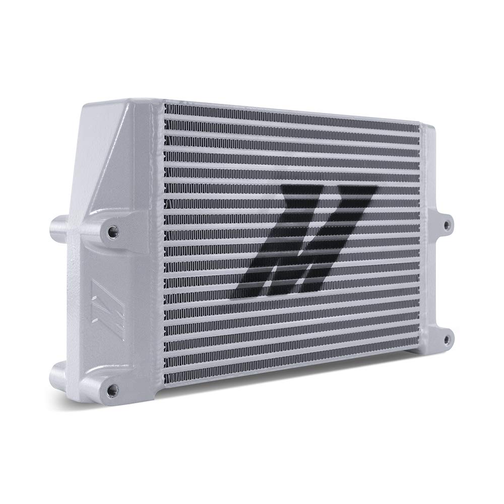 Mishimoto Universal Heavy-Duty Bar-and-Plate Oil Cooler, MMOC-SSO-10SL, 10" Core, Same-Side Outlets, Silver