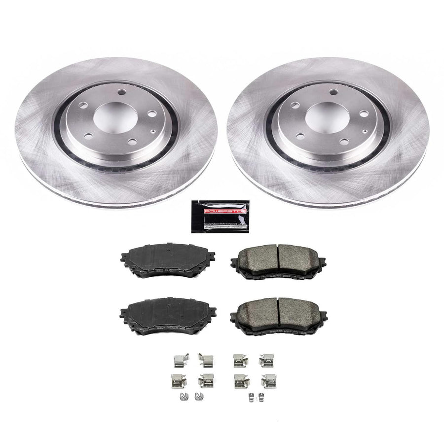 Power Stop KOE8617 Front Brake Kit-OE Brake Rotors & Ceramic Brake Pads For Mazda 6 2019-2020 [Model Specific]