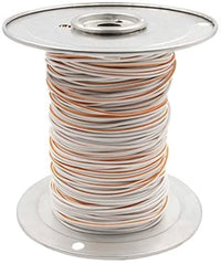 18 Ga Install Bay US GPT All Copper Primary Wire White w/Orange Trace