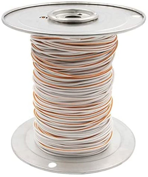 18 Ga Install Bay US GPT All Copper Primary Wire White w/Orange Trace