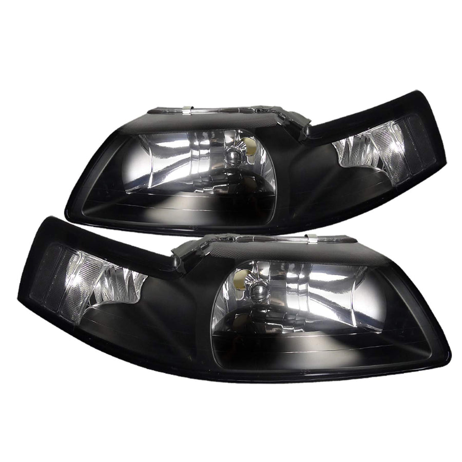 FORD MUSTANG Spec-D Tuning LH-MST99JM-RS Headlights- Black 99-04