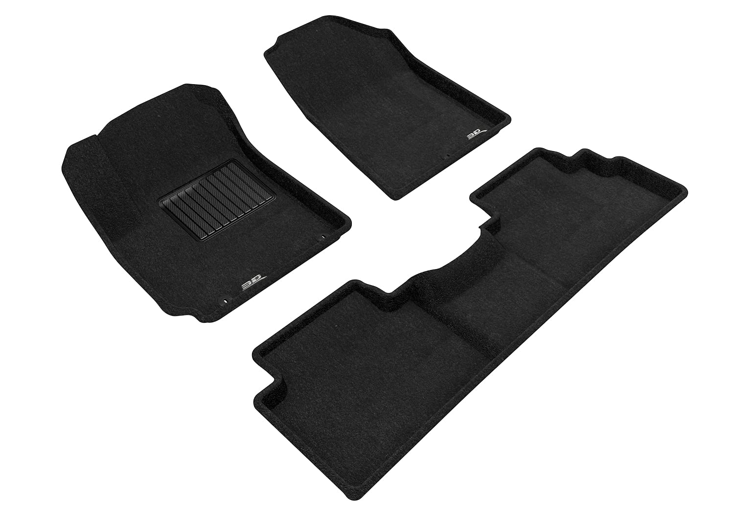Custom Fit 3D MAXpider Elegant Floor Mat (Black) Compatible with Kia Soul 2020-2025 - Full Set