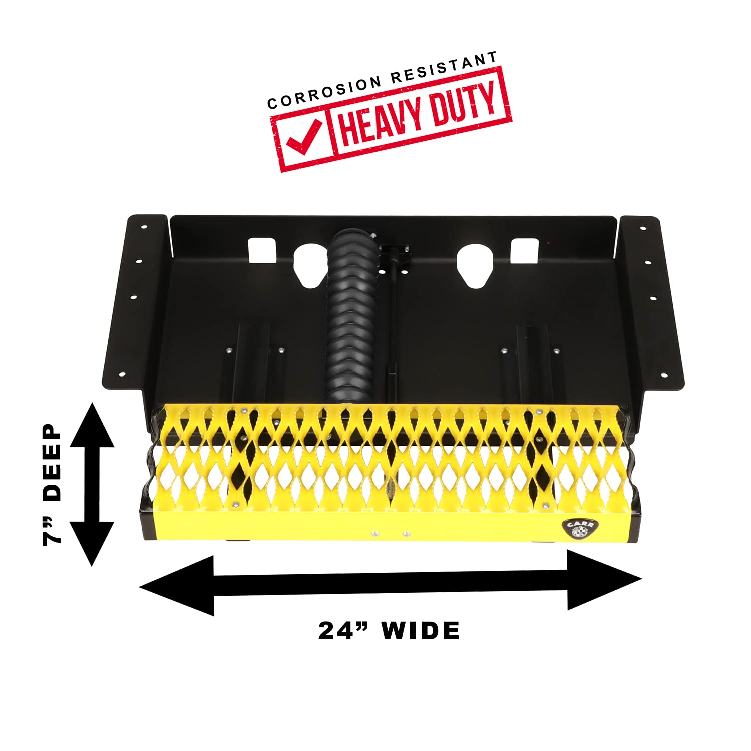 Grip Strut Carr's Work Truck Step - 24" Hands Free Safety Yellow Powder/Galvanized Promaster - Single