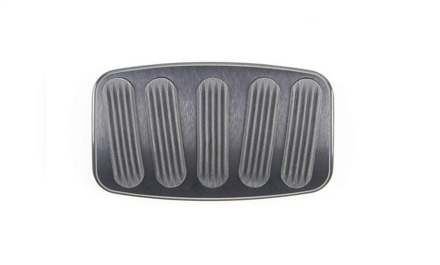 Midnight Series Lokar XBAG-6186 Black Billet Aluminum Curved XL Non-Power Brake Pad with Rubber Insert