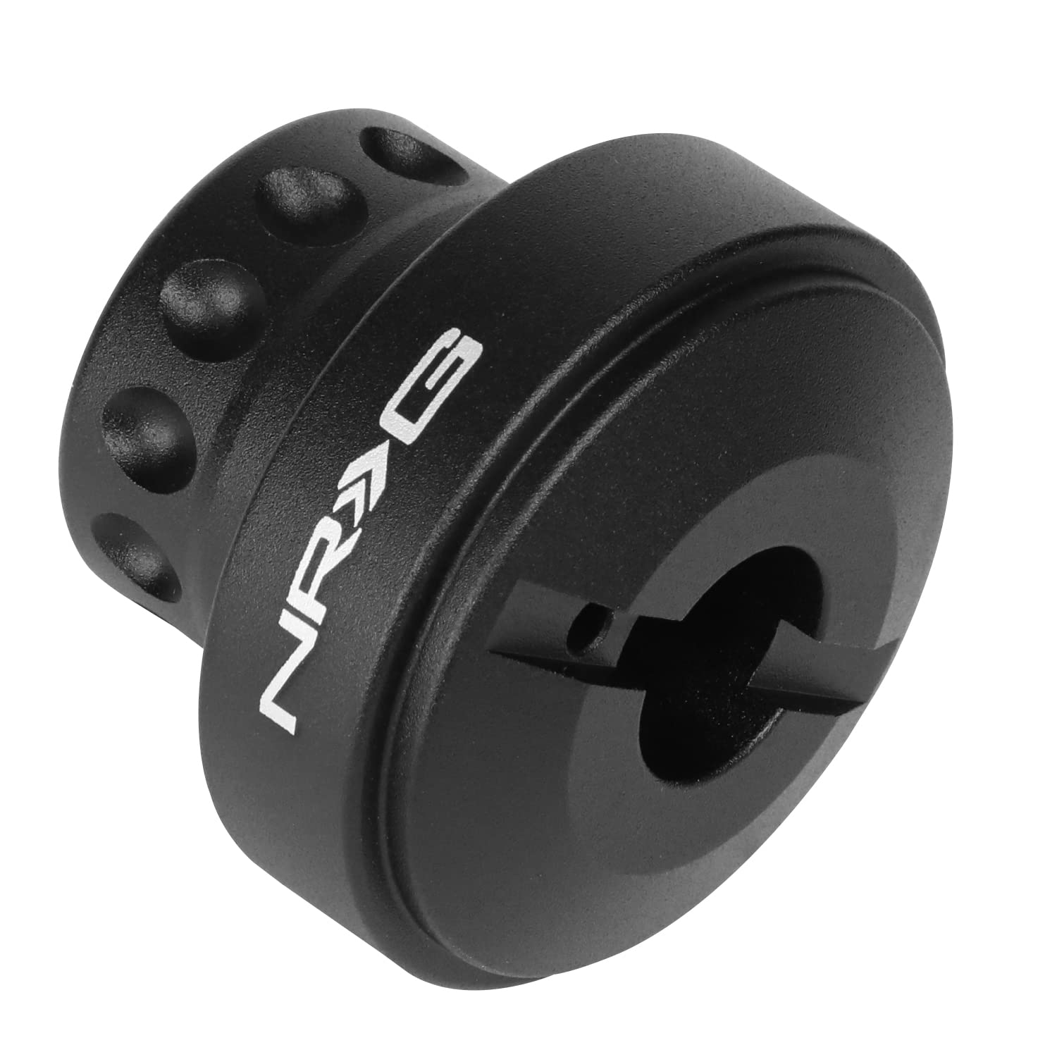 Steering Wheel NRG Innovations Race Short Hub, Aluminum Racing Hub Adapter, Quick Release Compact Style Race Hub Adapter, Compatible With 94-02 Honda Accord, Black, NRG-SRK-RL130H-BK