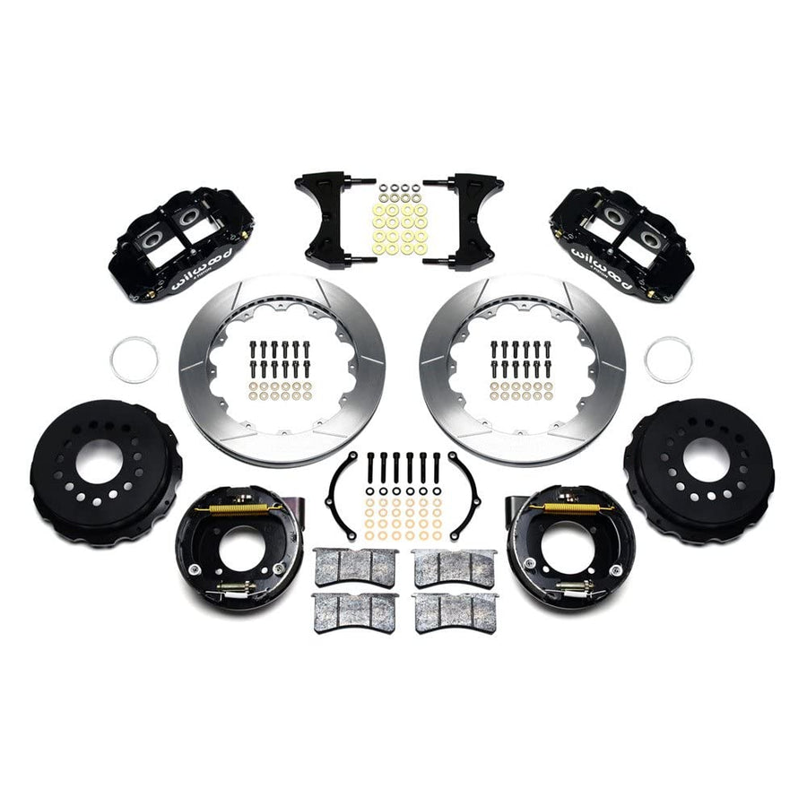 Rear P-Brk Kit, FNSL4R, 12.88", Drilled, Red