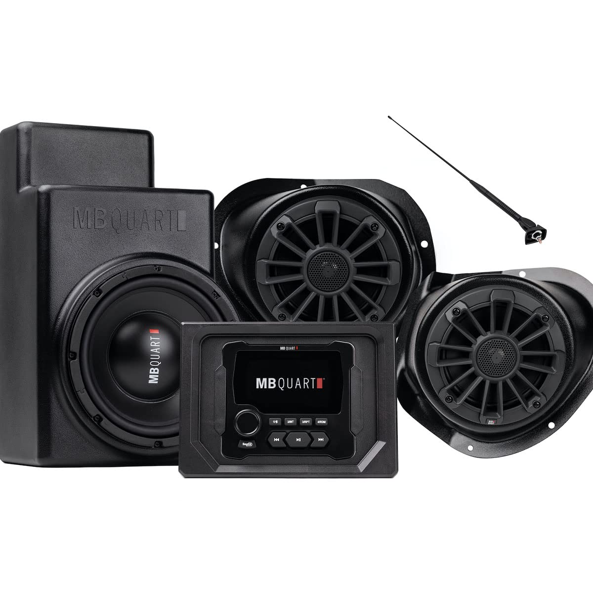 MB Quart Stage 3 Audio System with Polaris General Compatible, Designed for Ride Command, Three Speaker 500 Watt, UTV, Tuned Audio Package