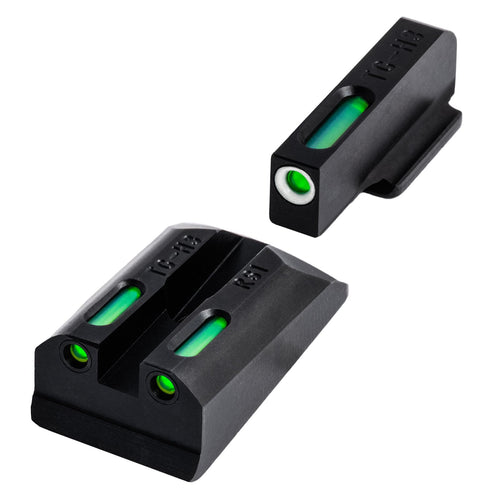 TRUGLO TFX Sight Handgun | Durable Shock-Resistant Compact Brightly Glowing Tritium & Fiber-Optic Xtreme Day/Night, Compatible with Ruger SR Handguns