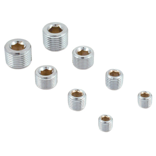 Chrome Pipe Plug Kit Spectre Performance 60183