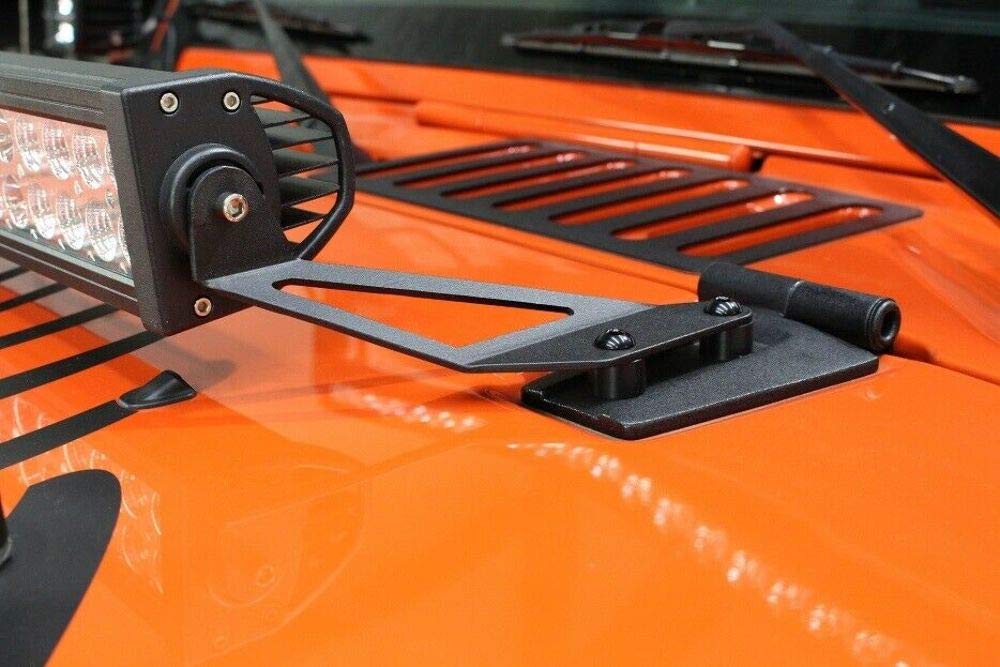 Jeep JK FISHBONE Hood Light Mount Brackets 07-18 Wrangler JK