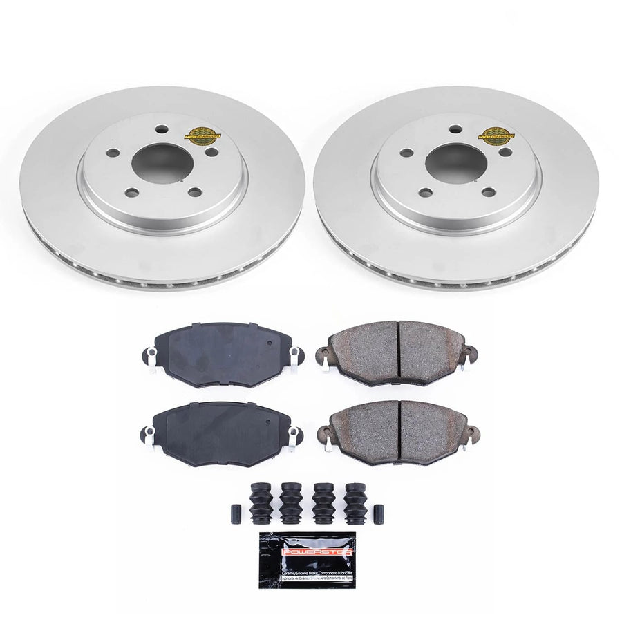 Power Stop Z23 Evolution CRK1373 Front Sport Geomet Coated Brake Kit For Jaguar X-Type 2002-2008 [Model Specific]