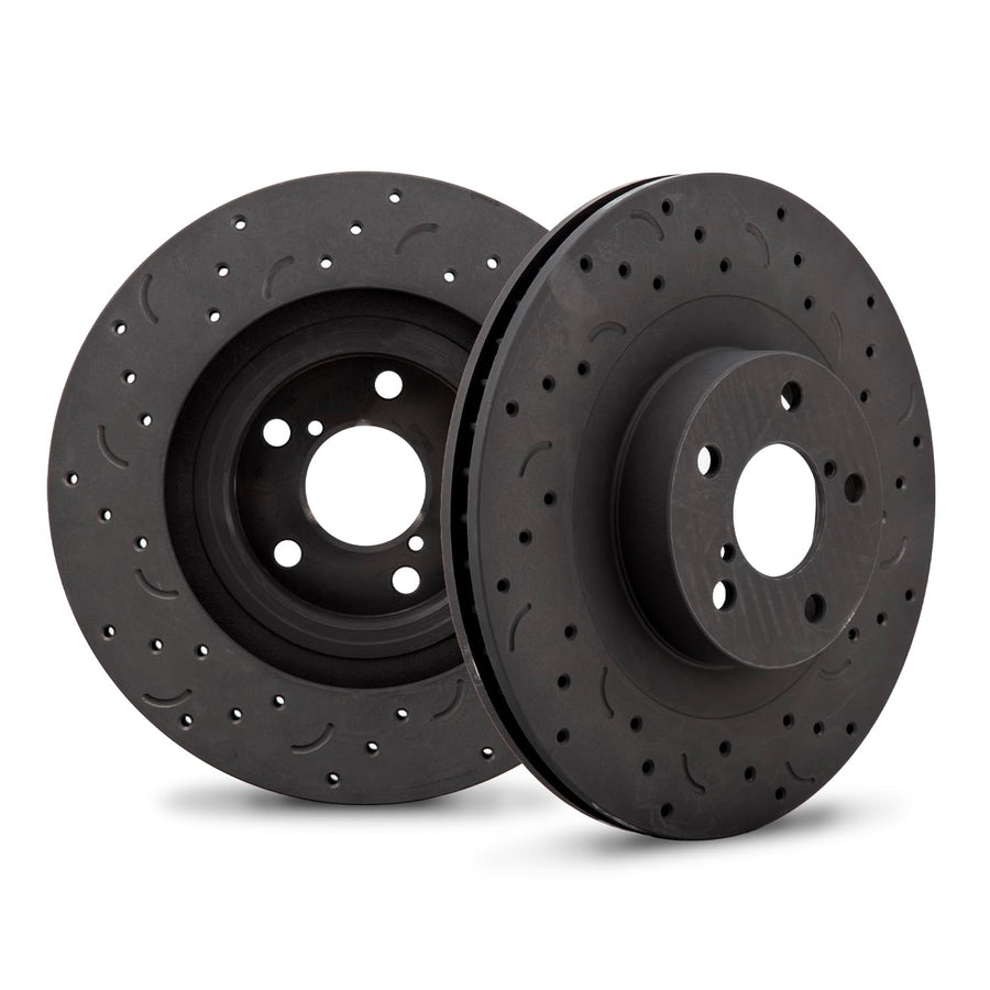 Hawk Performance Cross-Drilled and Slotted HTC5339 Talon Rotors