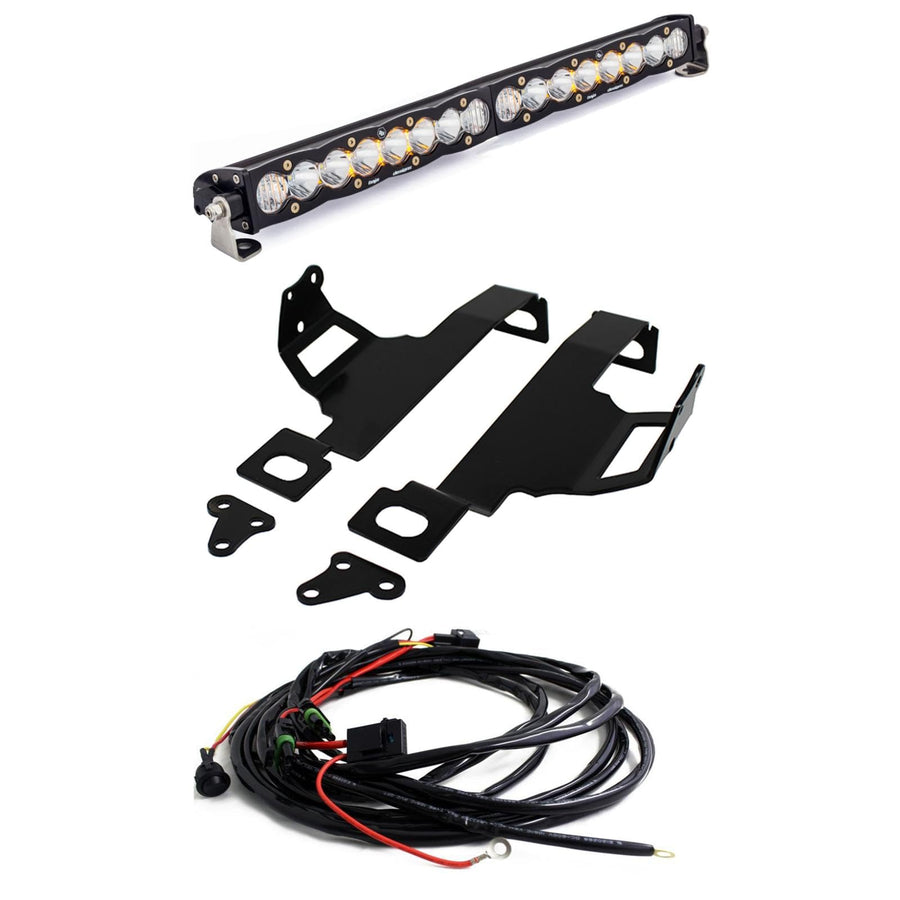 Baja Designs 20-inch S8 LED Bar Bumper Light Kit for Ford F-250/350 Super Duty 2011-16 Truck (Driving/Combo; Clear)