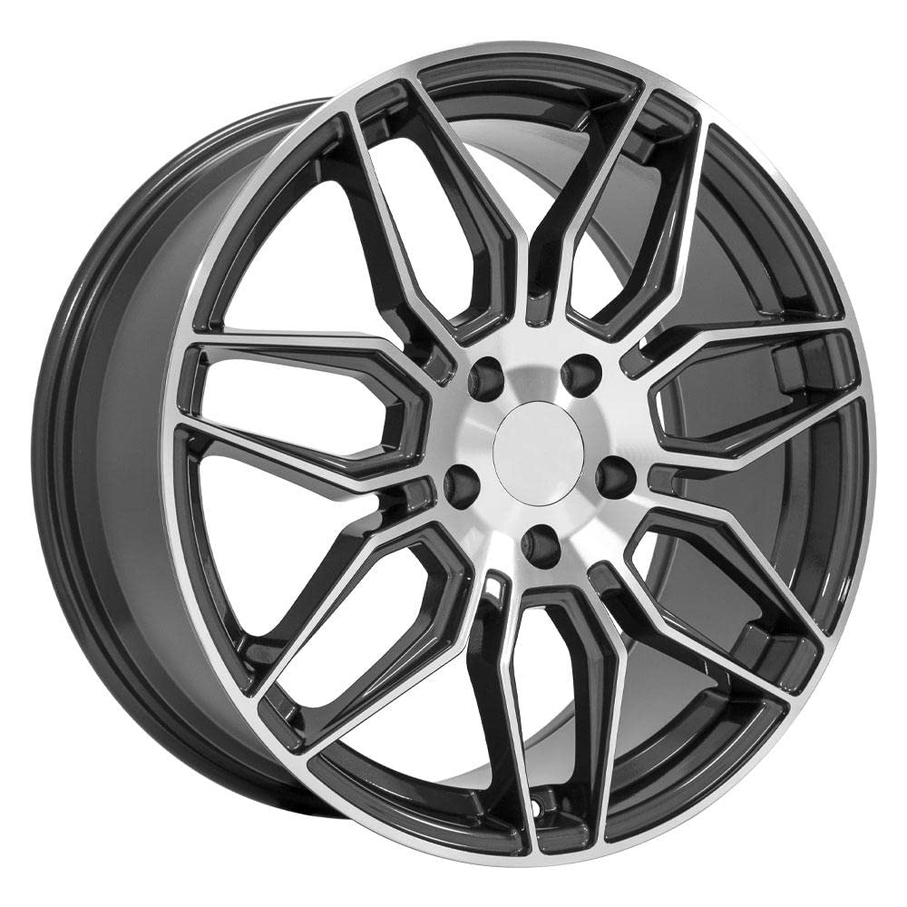 CV03D-19085-5120-51MG OE Wheels: 19" Replica Wheel Cv03D Fits Chevrolet C8 Corvette 19X8.5 Gunmetal Machined Wheel