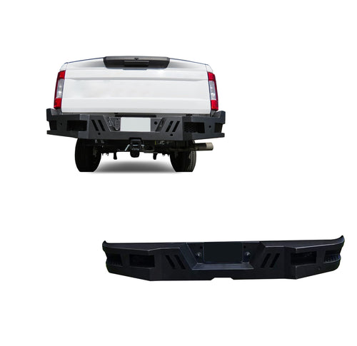 Super Heavy Duty Black Horse Armour Rear Bumper Matte Black Compatible with 2017-2024 Ford F-250 Super Duty|2017-2024 Ford F-350 Super Duty-ARB-F217