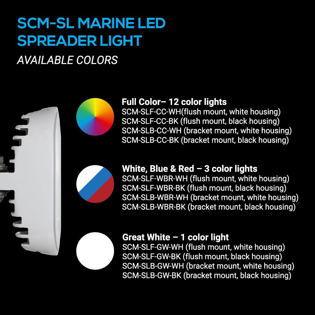 LED Spreader Light shadow-caster - Bracket Mount - White Housing - Color Changing - 2200 Lumens