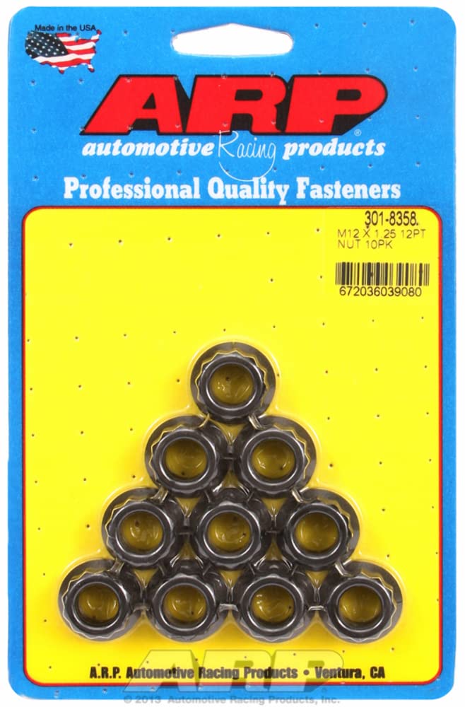ARP Nut Kit, 301-8358 M12 x 1.25"