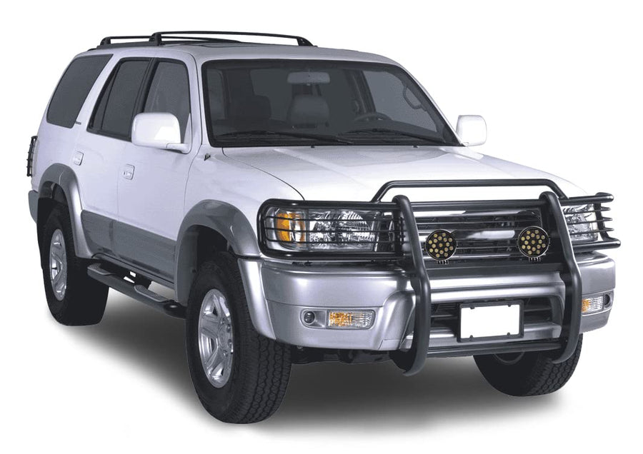 Bumper Guard Black Horse Grille Brush Modular Come with Pair of 7.0" Dia.LED Lights with Black Trim Rings Compatible with 1999-2002 Toyota 4Runner-17TN23MA-PLB