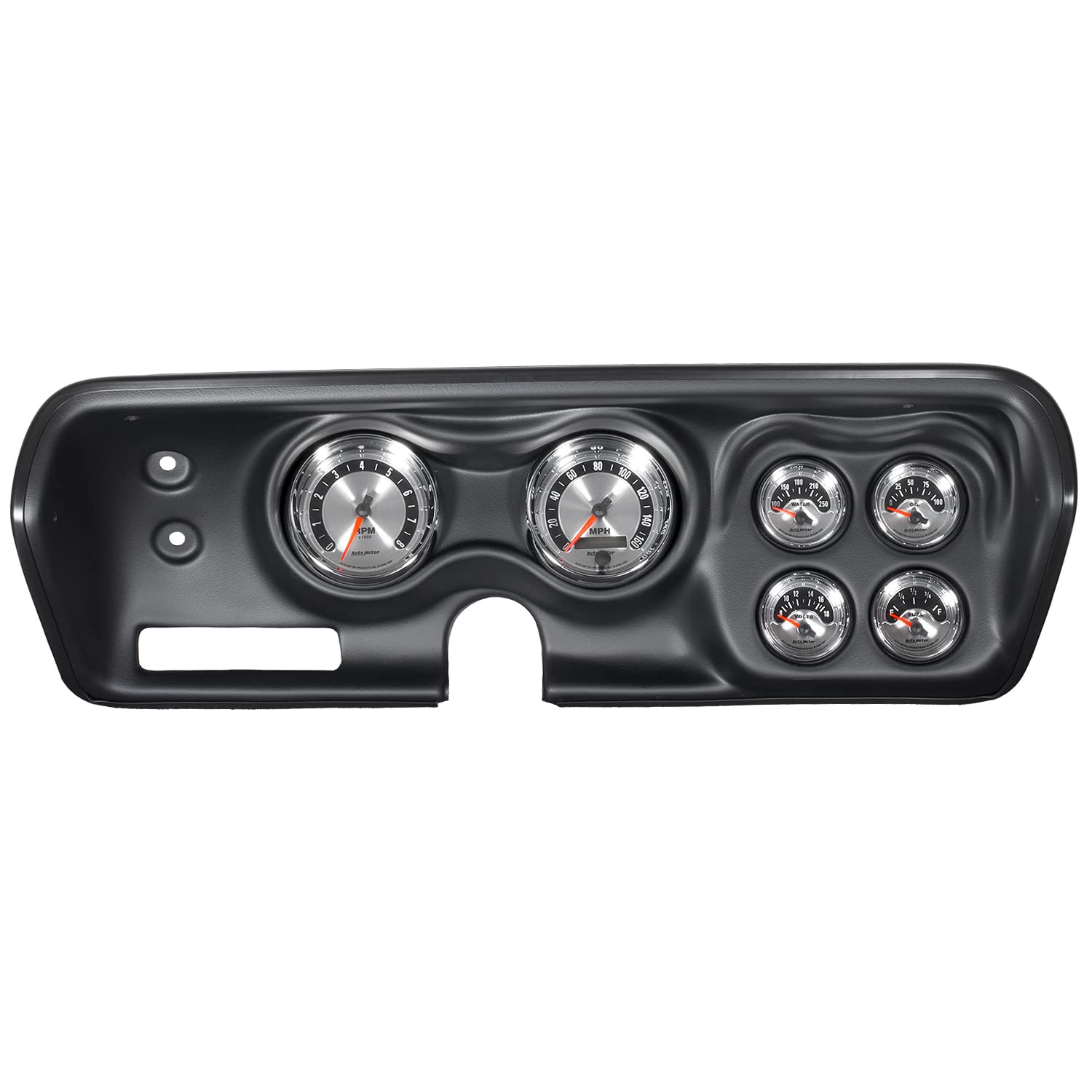 Auto Meter Gauge Kit 7030 (6 Pc, Bbody/Chrgr/GTX/Rdrunr/Sat 71-74, Tach/Mph/Fuel/Oilp/Wtmp/Volt, American Muscle)
