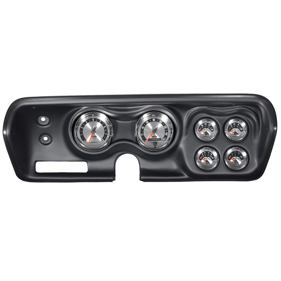 Auto Meter Gauge Kit 7030 (6 Pc, Bbody/Chrgr/GTX/Rdrunr/Sat 71-74, Tach/Mph/Fuel/Oilp/Wtmp/Volt, American Muscle)