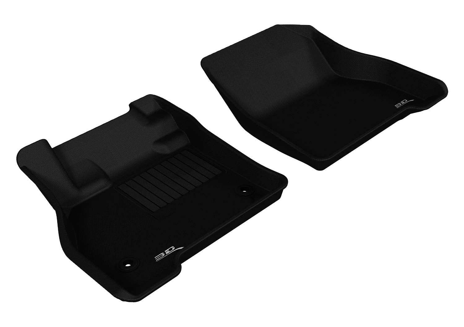MAXpider 3D Front Row Custom Fit All-Weather Floor Mat for Select Nissan Leaf Models - Kagu Rubber (Black)