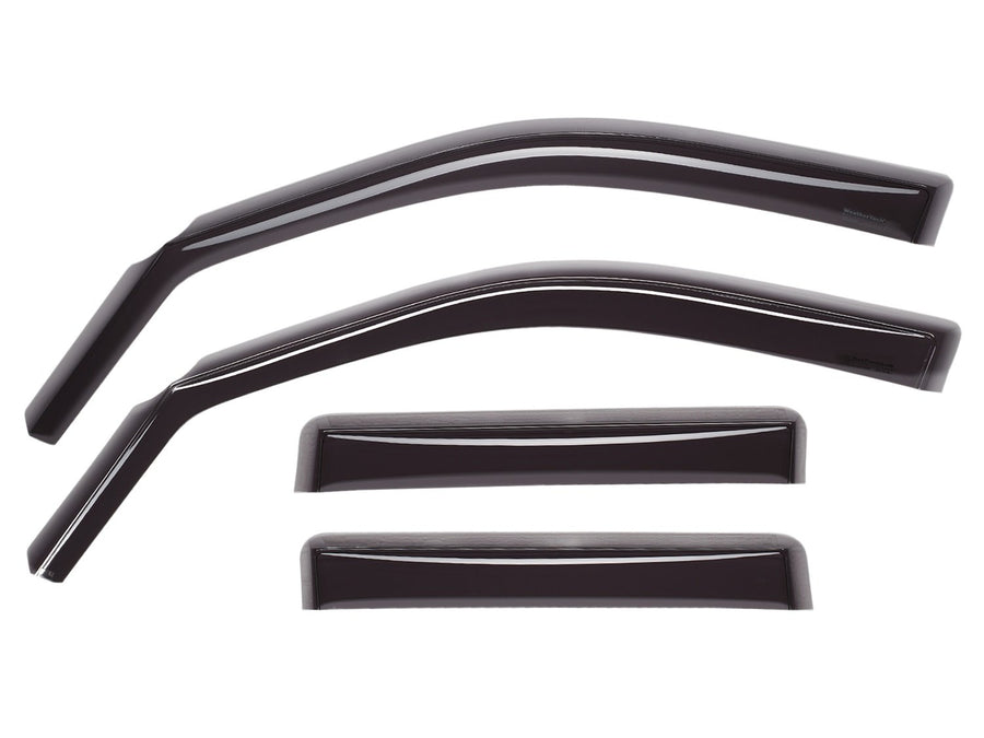 WeatherTech Side Window Deflectors Custom Fit for Ford F-150 SVT Raptor, F-150 - (84697), Front & Rear Set - Dark Tint