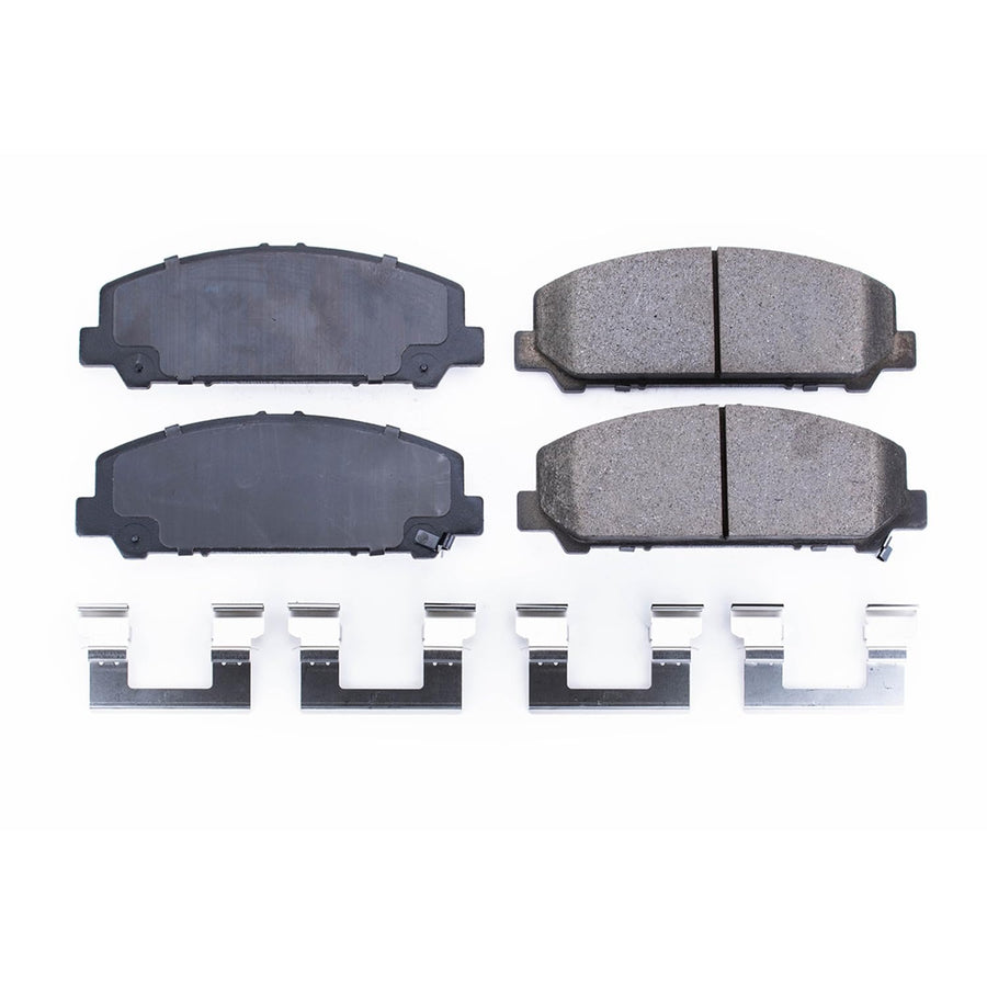 Power Stop Brake Kit Front For Infiniti QX56 2005-10 |Nissan Armada 2005-12 |TITAN 2008-10 - Ceramic Brake Pads With Installation Hardware, 17-1286