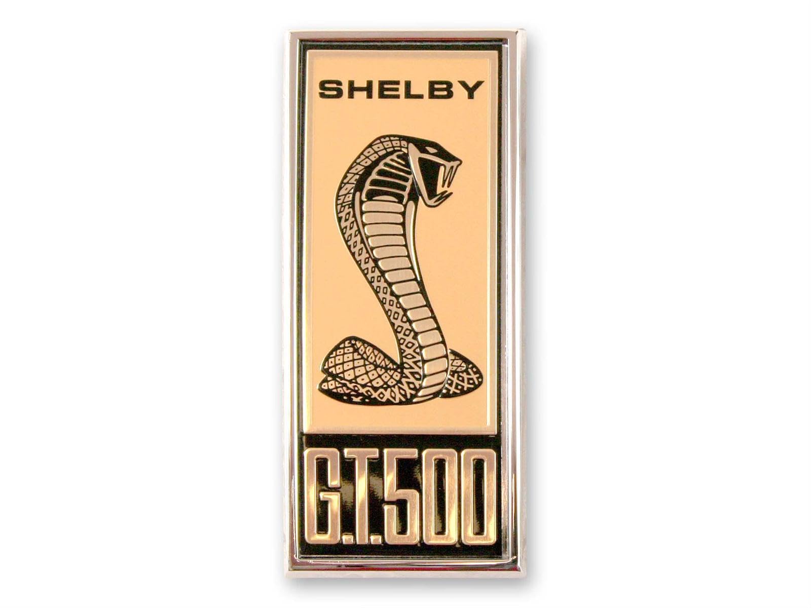 Shelby G.T. 500 Scott Drake S7MS-16098-B Fender Emblem - Black and Gold