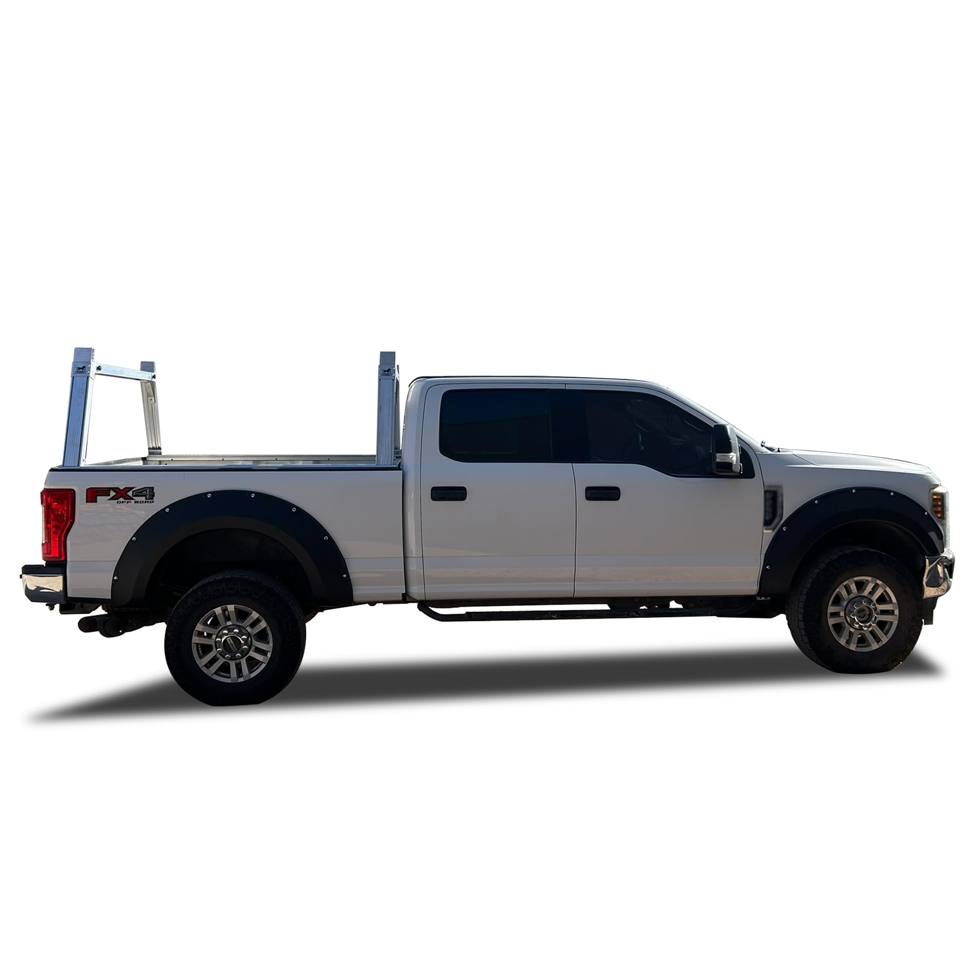 Heavy Duty Black Horse Ladder Rack Base System 6.5' Bed Silver Aluminum Compatible with All 3/4-ton Trucks with 6.4ft to 6.7ft Bed Length Not Compatible with tonneau covers-CSURHD65