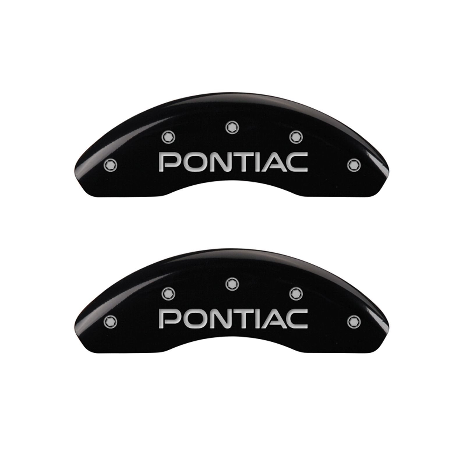 Caliper Covers MGP 18027Sponbk: Black, Pontiac/Arrow Logo, 4 Pack