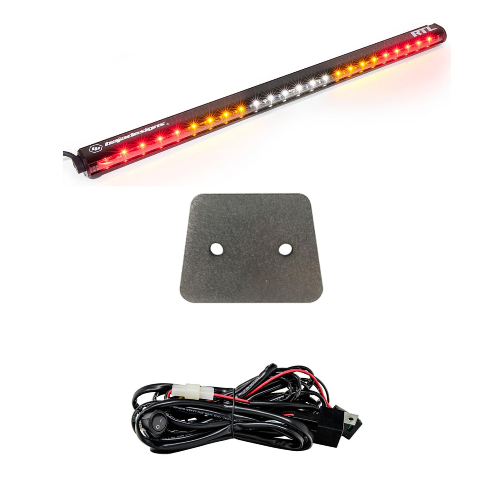 RTL Baja Designs 30-inch LED Bar Rear Light Kit for Honda Talon 2019-21 with 2-Seats UTV (Clear; No Turn Signal)