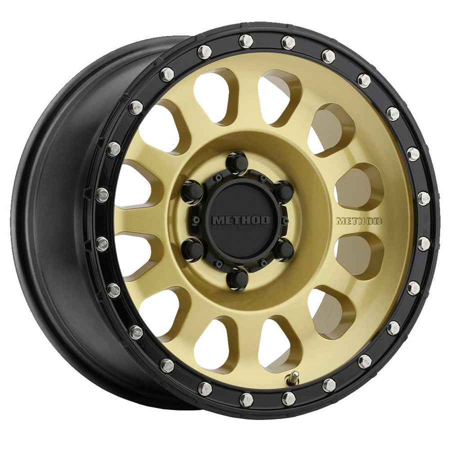 Method Race Wheels 17x8.5" Gold/Black Street Loc 315 6x135", 0mm offset 4.75" Backspace, MR31578516100