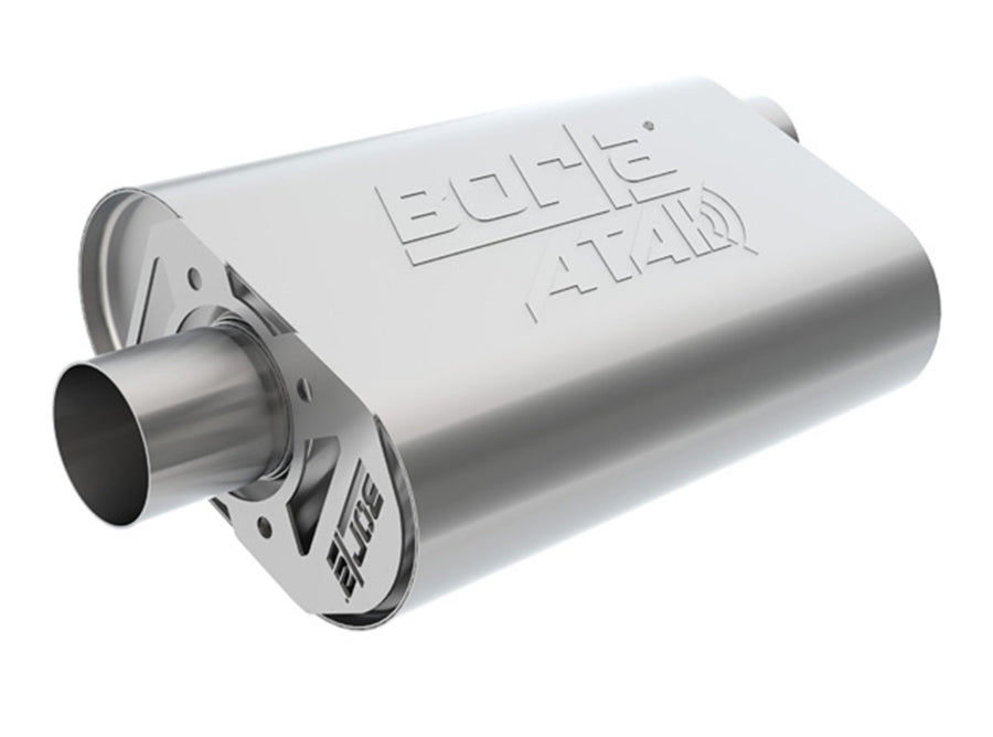 BORLA CrateMuffler 400945 Chevrolet Stock Output LS3 6.2L V8 2.5" Offset/Center 14" x 4.35" x 9.10" Body ATAK.