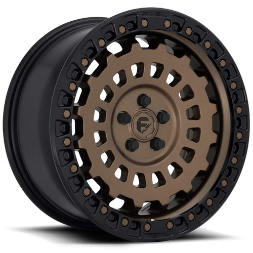 1PC Fuel D634 ZEPHYR 17x8, Bolt Pattern: 5x100/, Offset: 38, MATTE BRONZE BLACK BEAD RING, set of