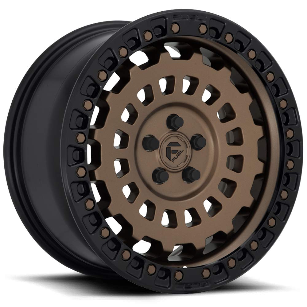 1PC Fuel D634 ZEPHYR 17x8, Bolt Pattern: 5x100/, Offset: 38, MATTE BRONZE BLACK BEAD RING, set of