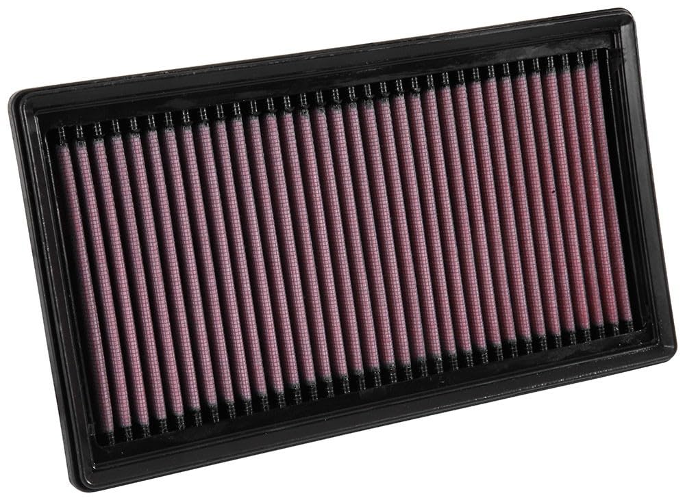 High-Flow K&N Original Lifetime Engine Air Filter: Increase Power: Premium, Washable: Compatible with 2016-2025 Fiat/Toyota/Lexus: (See Product Description for Select Models) 33-3080