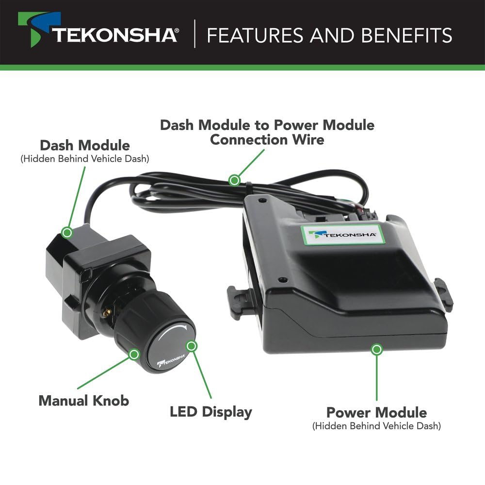 Prodigy iD TEKONSHA Smart Phone Configured Brake Controller for Trailers with 1-4 Axles, Compatible with Ford, GM, Chevy, Dodge, RAM, Toyota, Jeep (Please Verify Vehicle Compatibility